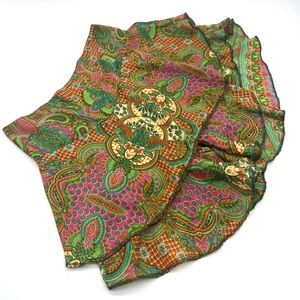 Vintage Style Paisley Print Skort